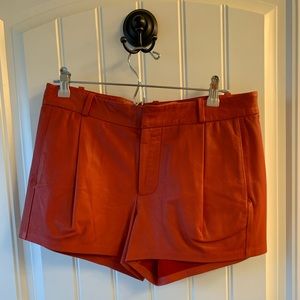 Joes Jeans red leather trouser shorts New 25